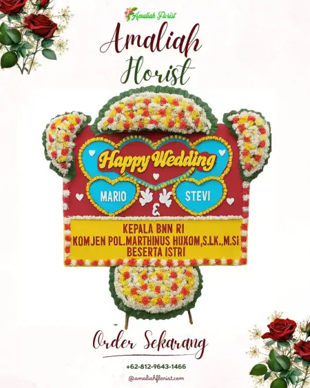 Papan Bunga Pernikahan Bailang